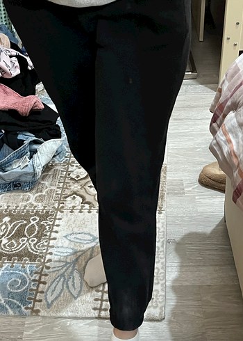 xl Beden beyaz Renk Kadın Siyah Rahat Kesim Eşofman Altı