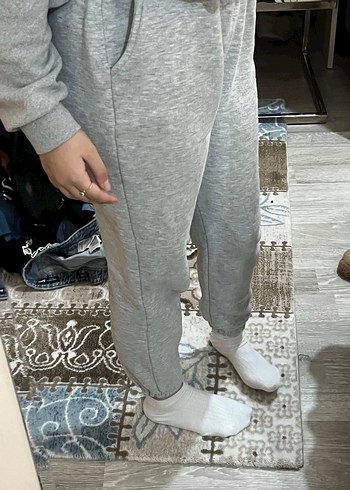 xl Beden Gri Midi Kadın Rahat Kesim Eşofman