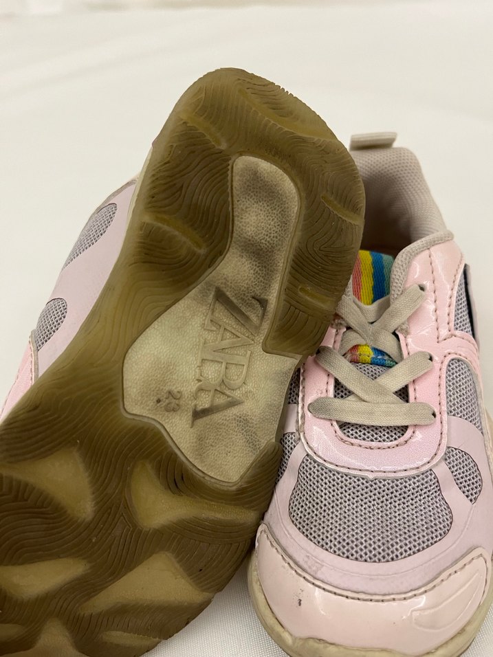 Kız Çocuk Pembe Bağcıklı  Spor Ayakkabı - Görsel 3