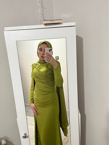 Yag yeşili abiye - Görsel 4