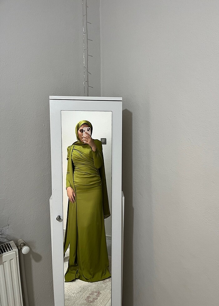 Yag yeşili abiye - Görsel 2