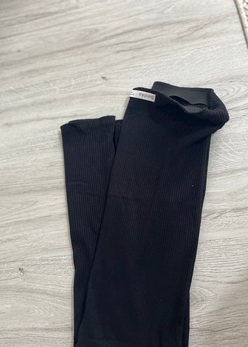 Siyah Uzun Dar Kesim Etek - Görsel 4