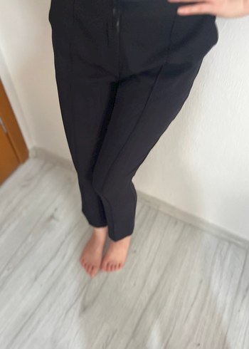 Diğer Siyah Midi Kadın Kumaş Pantolon