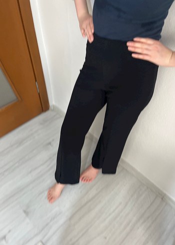 38 Beden siyah Renk Siyah Midi Kadın Kumaş Pantolon