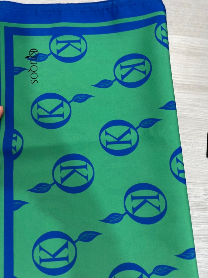 Yeşil Baskılı şal - Görsel 5