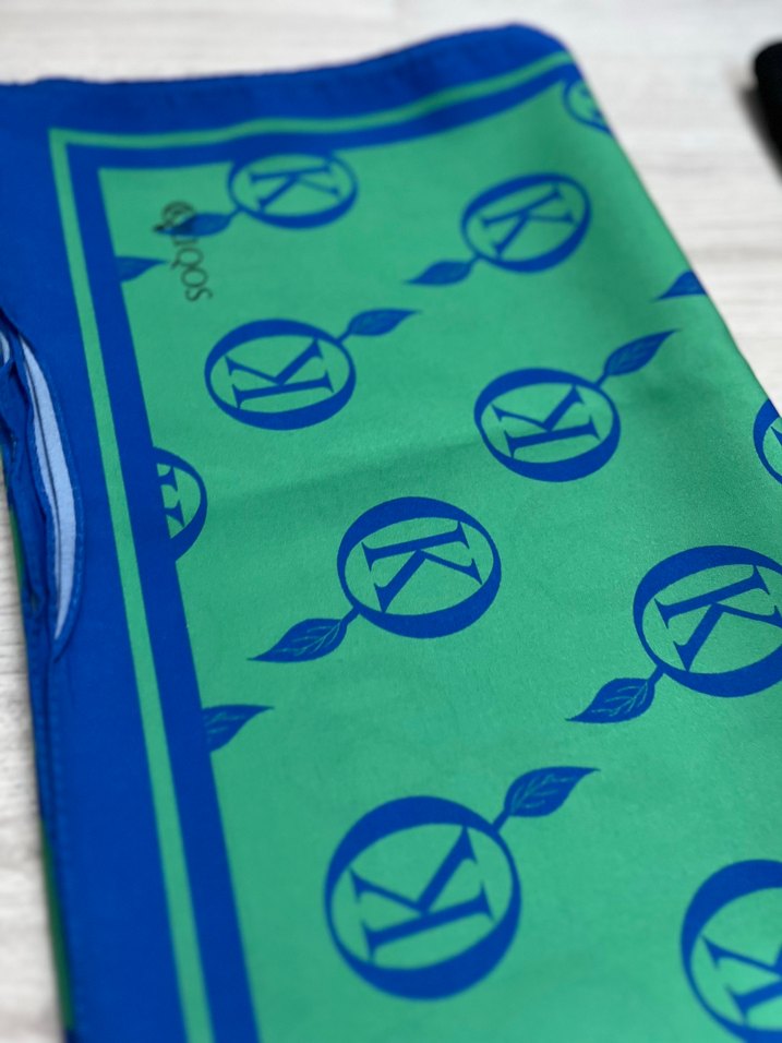 Yeşil Baskılı şal - Görsel 4