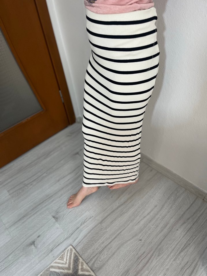 Çizgili Uzun Etek - Görsel 5