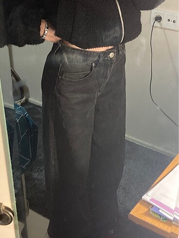 Düz paça bol pantolon jean