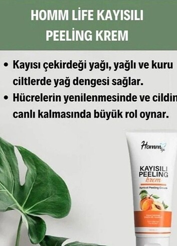 Diğer HOMM LIFE KAYISILI PEELING KREM 100 ML