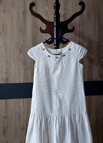 ZARA 13 -14 YAŞ KREM ELBİSE