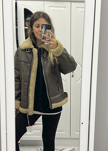 Bershka kürklü Deri Kadın Ceket