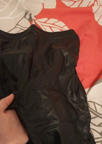 Siyah Deri Kadın Pantolon - Görsel 5