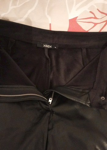 Siyah Deri Kadın Pantolon - Görsel 3