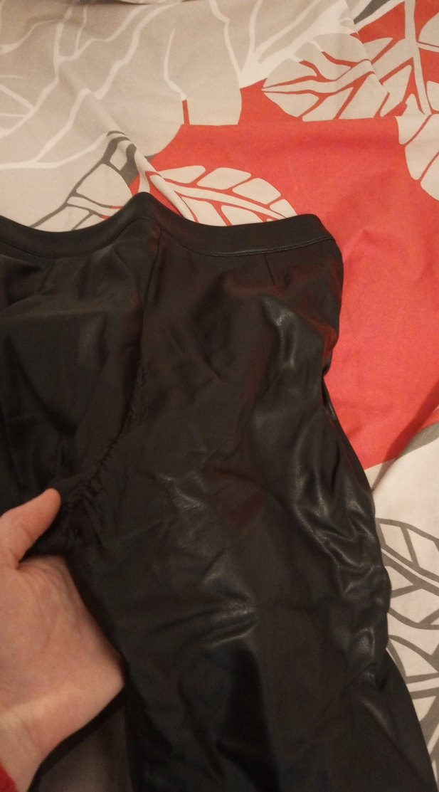 Siyah Deri Kadın Pantolon - Görsel 5