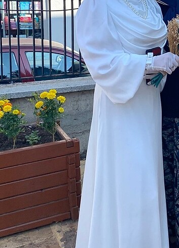 Abiye Saten nikah elbisesi