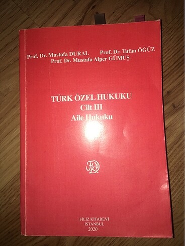 Türk Özel Hukuku Cilt 3 Aile hukuku Mustafa Dural Tufan Öğüz