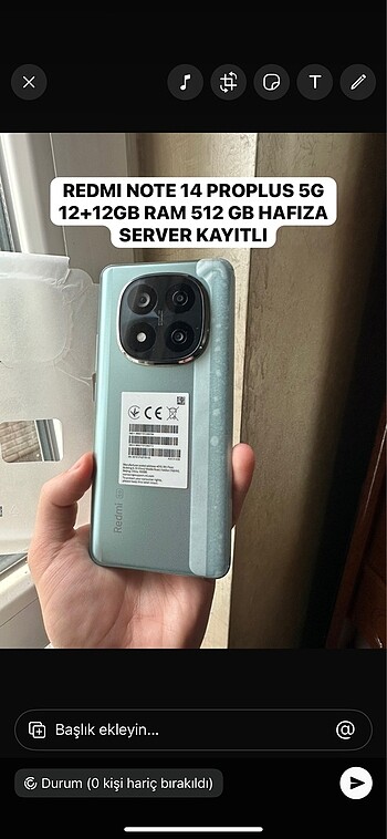 Redmi Note 14 ProPlus 5G 12+12/512 Kytlı