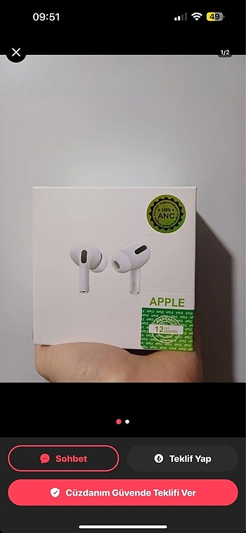 Airpods Pro 1. Kalite