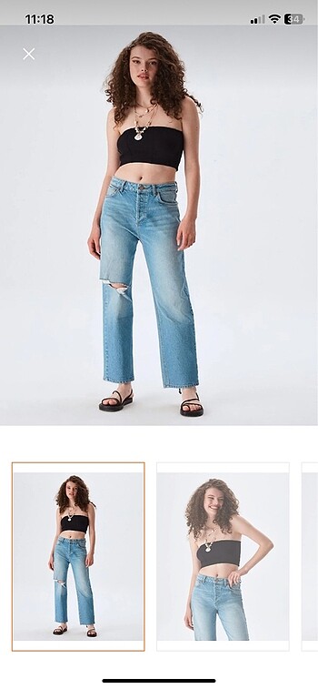 Ltb yüksek bel düz kesim jean