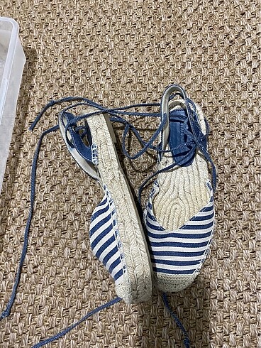 39 Beden mavi Renk stradivarius ipli espadril/sandalet