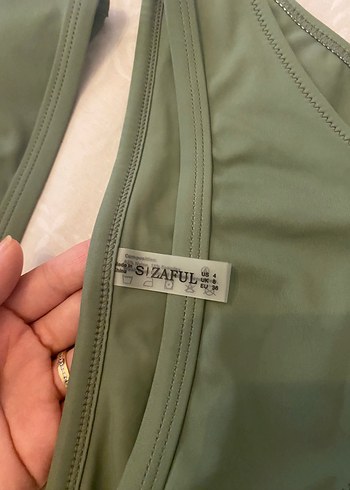 s Beden yeşil Renk Zaful Yeşil Basic Bikini Takımı
