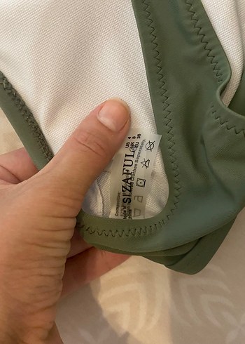 s Beden Zaful Yeşil Basic Bikini Takımı