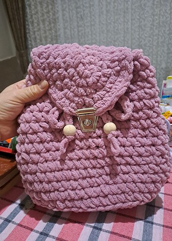 vizon peluş kadın omuz çantası - Görsel 3