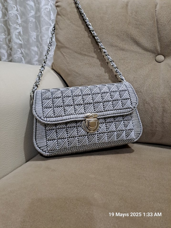 vizon peluş kadın omuz çantası - Görsel 4