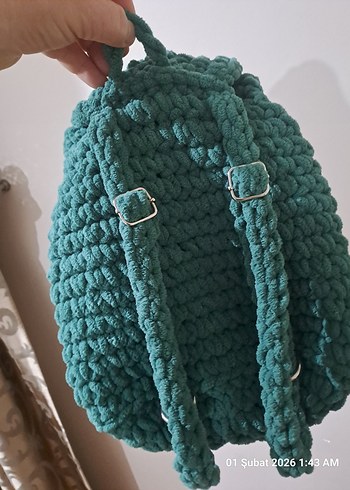 Pembe Örgü Kız Çocuk Sırt Çantası - Görsel 4