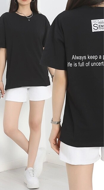 Baskılı Oversize Tişört