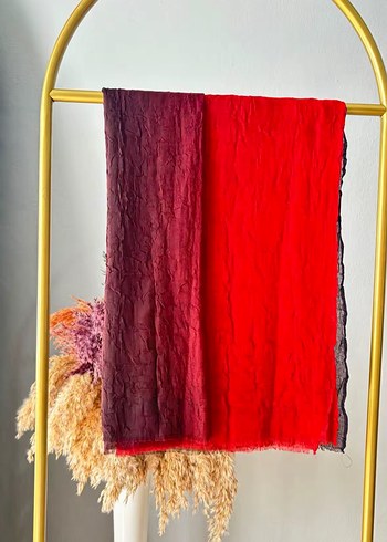Bordo&Kırmızı Degrade Şal