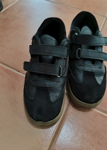 Siyah Cırt Cırtlı Çocuk Spor Ayakkabı - Görsel 4