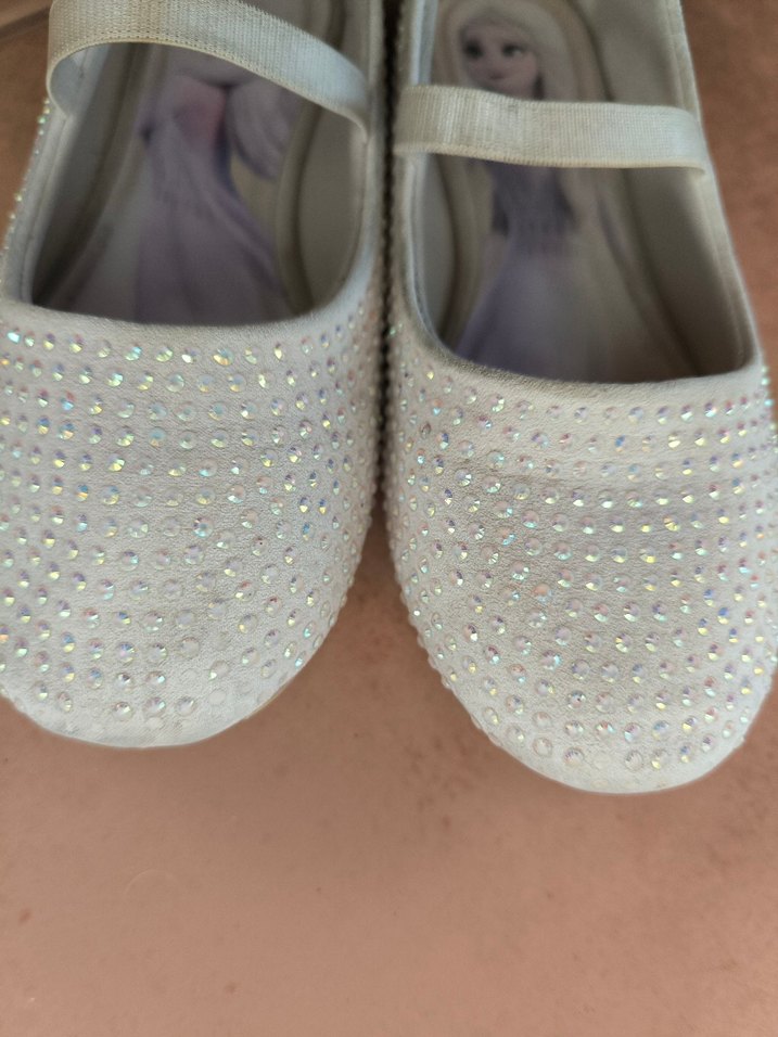 Kız Çocuk Beyaz Payetli Babet - Görsel 4