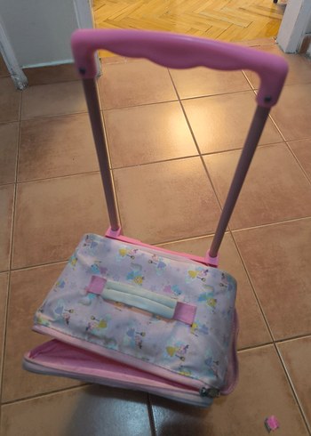 Unicorn Desenli Pembe Çekçekli Okul Çantası - Görsel 3