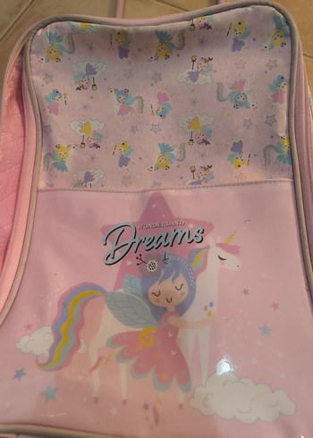 Unicorn Desenli Pembe Çekçekli Okul Çantası - Görsel 7