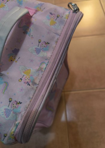 Unicorn Desenli Pembe Çekçekli Okul Çantası - Görsel 8