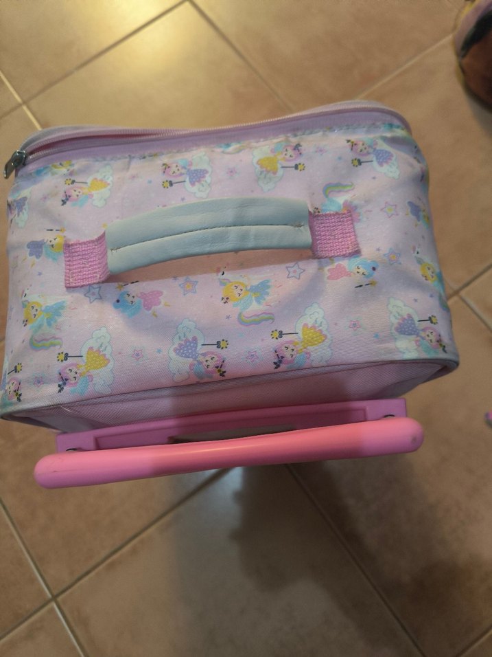 Unicorn Desenli Pembe Çekçekli Okul Çantası - Görsel 2