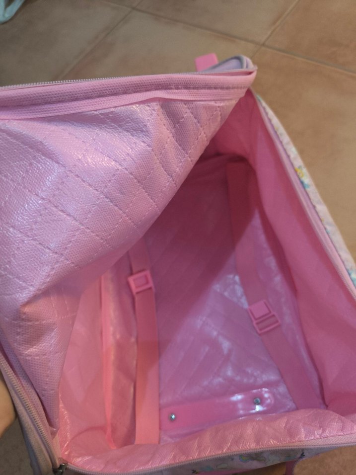 Unicorn Desenli Pembe Çekçekli Okul Çantası - Görsel 5