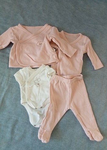 prematüre Pembe Bebek Kız 4'lü Takım