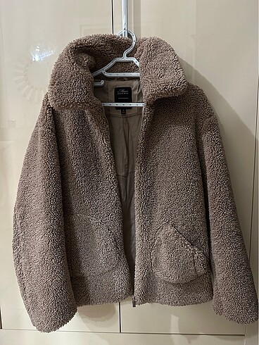 mavi peluş mont