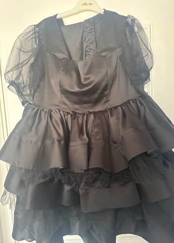 Siyah Straplez Gotik Mezuniyet Elbisesi özel dikim - Görsel 4