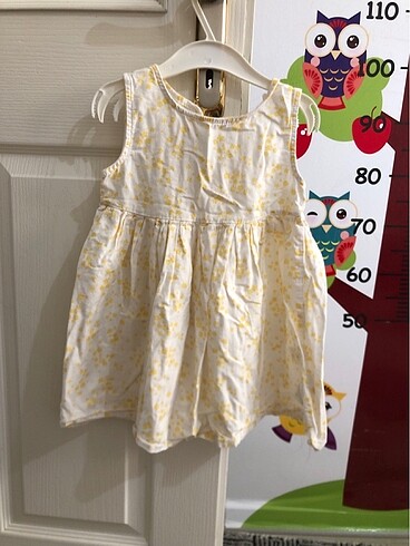 3-4 yaş sarı çiçekli elbise lcw marka