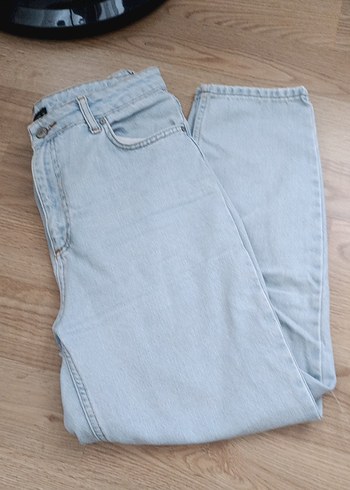 40 Beden Kadın Pastel Bej Midi Denim Pantolon