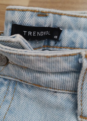 Trendyol & Milla Kadın Pastel Bej Midi Denim Pantolon