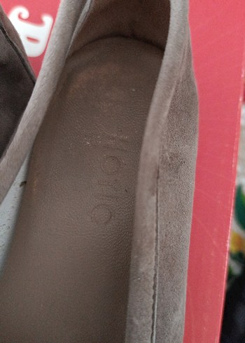 38 Beden Bej Süet Kadın Topuklu Loafer