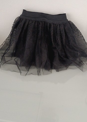 LC Waikiki Siyah Fırfırlı Gotik Kız Eteği