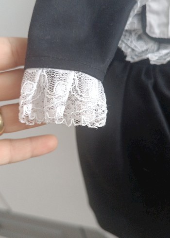 Diğer Kız Çocuk Siyah Gotik Fırfırlı Elbise