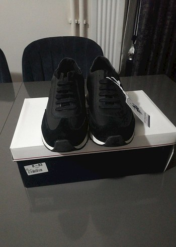 Siyah Bağcıklı Erkek Deri  Spor Ayakkabı - Görsel 4