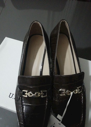 Kahverengi Klasik Kadın Deri Topuklu Ayakkabı - Görsel 4