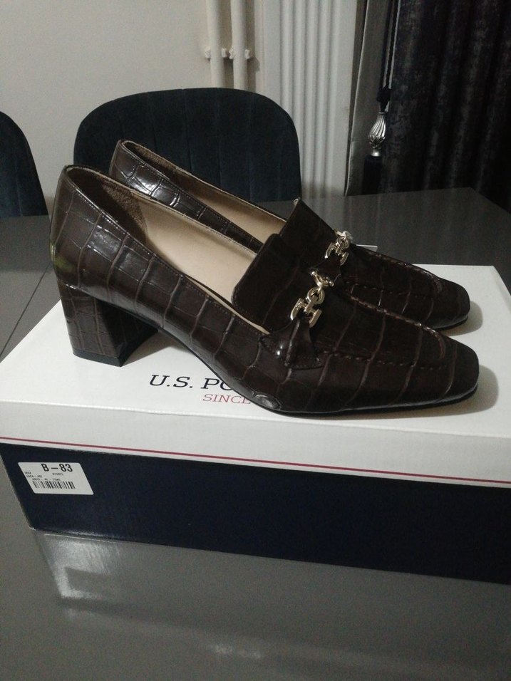 Kahverengi Klasik Kadın Deri Topuklu Ayakkabı - Görsel 5